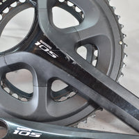 Shimano 105 5800 11 Speed COMPACT Crankset FC-5800 52-34 172.5mm Black, 8/10 VG+