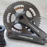 Near Mint Praxis Alba 2D Crankset 34/50 165mm 10/11/12 Speed + Bottom Bracket