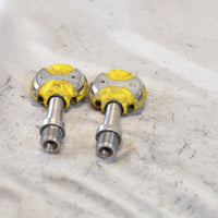 EXC+ Wahoo Speedplay Zero Ti Titanium Yellow Pedals