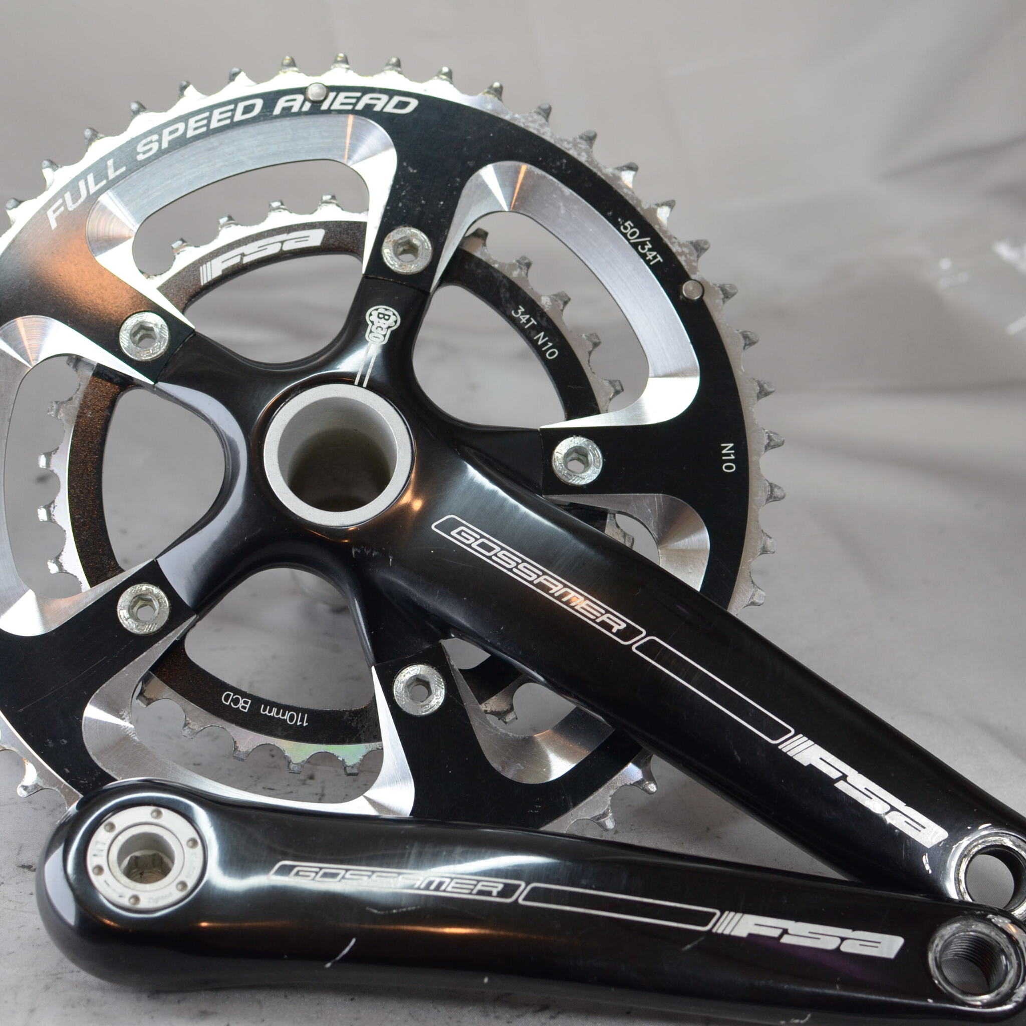 FSA Gossamer BB30 50 34 172.5mm 110mm BCD COMPACT Double Crankset VG EJRecyclery Cycling New Used