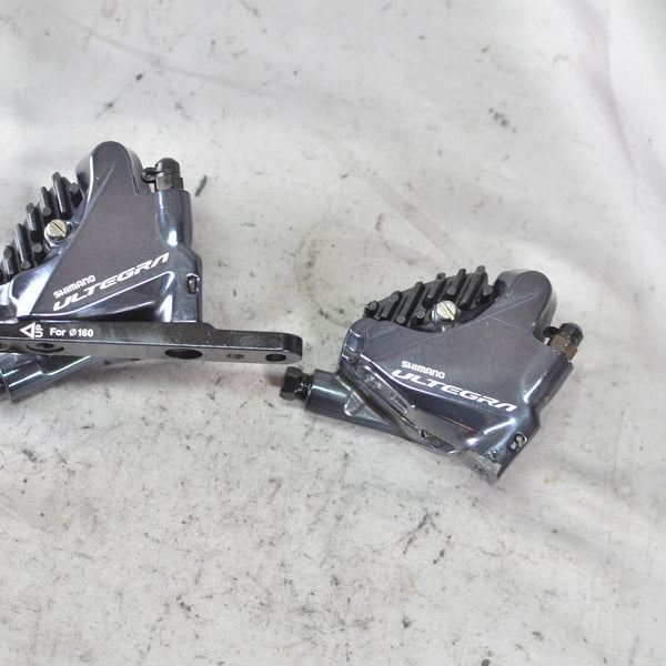 Shimano BR-R8070 Hydraulic Brake Flat Mount Road/Gravel Calipers Pair, 9/10 EXC