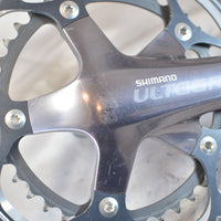Shimano Ultegra 6600 10 Speed DOUBLE Crankset FC-6601 53-39 170mm GRAY, 8/10 VG