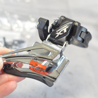 New Shimano Deore XT FD-M8025 Front Derailleur, Clamp With Shims SM-AD16/17