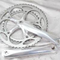 Shimano Ultegra 6500 9 Speed DOUBLE Crankset FC-6500 53-39 172.5mm Silver,VG