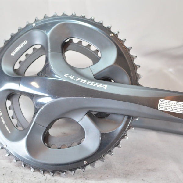 Shimano Ultegra 6700 10 Speed COMPACT Crankset FC-6750 50-34 172.5mm Gray, 9/10 EXC