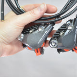 New Takeoff Shimano BR-RS805 Hydraulic Disc Brake Calipers Pair, Flat Mount
