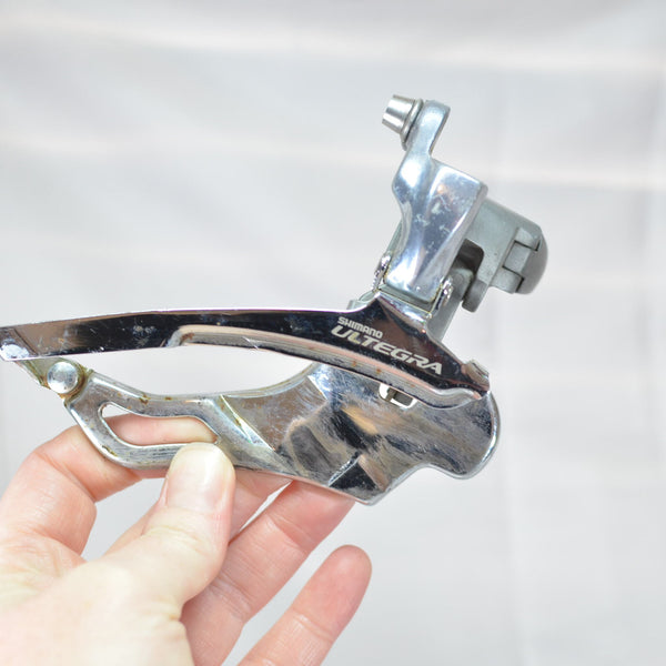 Shimano Ultegra 6700 FD-6703 10 Speed Braze-On Front Derailleur Double 7/10 Nice