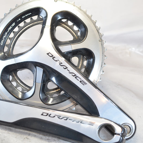 Shimano Dura Ace 9000 11 Speed 50-34 175mm COMPACT FC-9000 Crankset, 8/10 VG